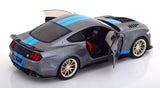 1:18 Ford Shelby Mustang GT500 KR 2022 Grey Metallic/Blue