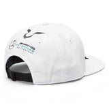 Mercedes Amg Petronas Replica Adults Lewis Hamilton Flat Peak Cap White