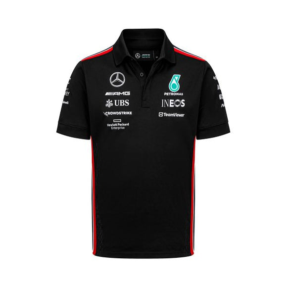 Mercedes Amg Petronas Team Replica Mens Black Polo