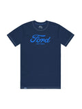 Ford Unisex Navy Puff Print T-Shirt