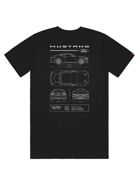 Ford Mustang Unisex Car Spec Tee