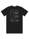 Ford Mustang Unisex Black Car Spec T-Shirt