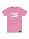 Supercars Fanwear Ladies Pink Acid Wash Tee