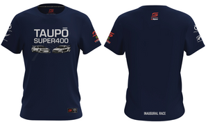 TAUPO SUPER400 UNISEX NAVY T-SHIRT
