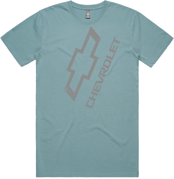 DISTRESSED CHEVY WITH BOWTIE T-SHIRT - SLATE