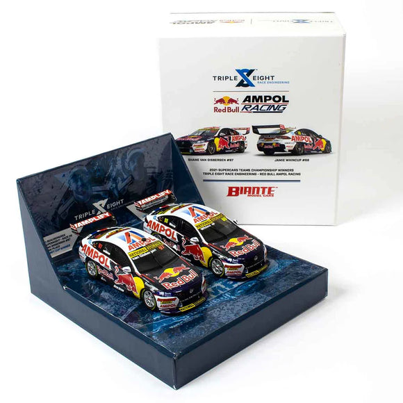 1:43 DIECAST HOLDEN ZB COMMODORE TWIN-SET - RED BULL AMPOL RACING - VAN GISBERGEN/WHINCUP - 2021 TEAMS CHAMPIONSHIP WINNER