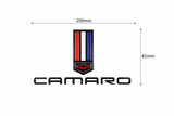 Chevrolet Camaro Logo Decal showing dimensions: 200mm wide x 85mm high