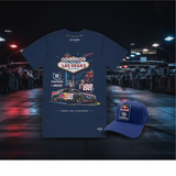 Trackhouse SVG Red Bull Las Vegas T-shirt with matching Red Bull cap