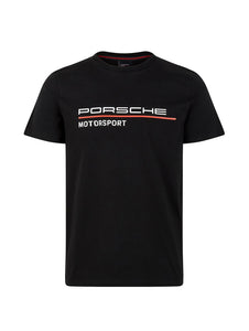 PORSCHE MOTORSPORT MENS T-SHIRT BLACK