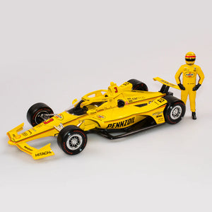 1:18 Team Penske #3 Pennzoil Dallara Chevrolet IndyCar With Driver Figurine - 2022 INDY 500 - Driver: Scott McLaughlin (Signature Edition)