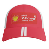Shell V-Power Mesh Back Team Cap Red/White